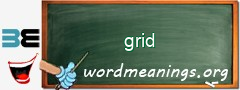 WordMeaning blackboard for grid